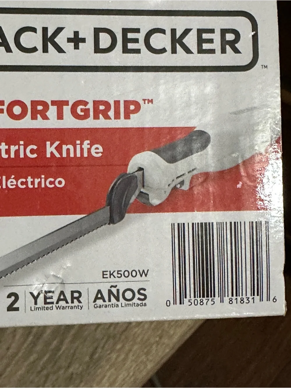 BLACK+DECKER Electric Knife 9” ComfortGrip Stainless Steel Blades New NIB